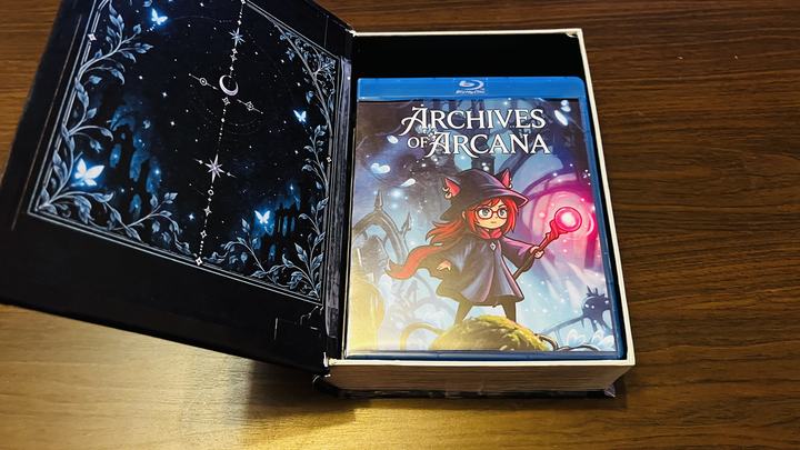 The hand-made collector’s edition box, open
