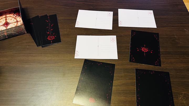 Postcards, front and back
